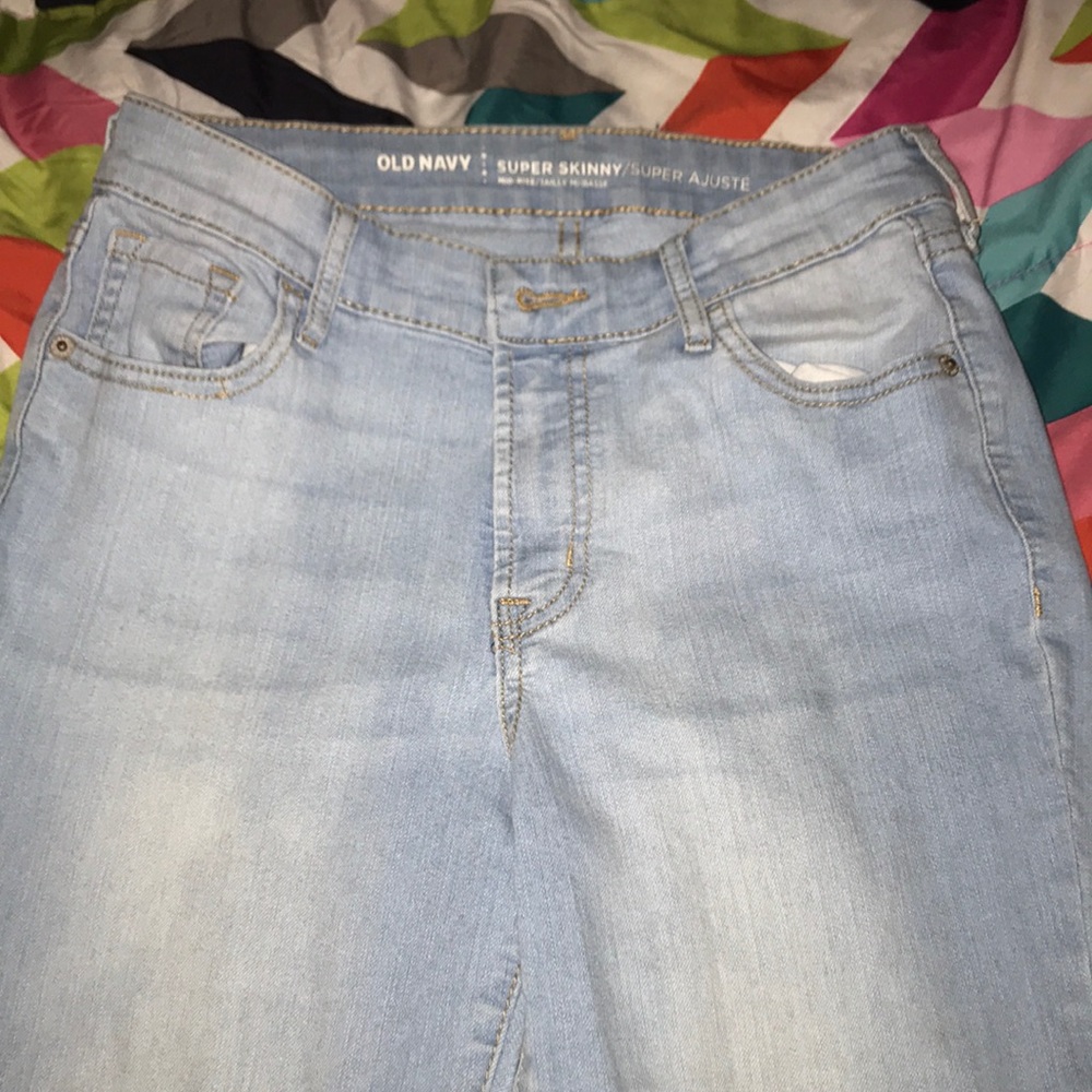 Old navy super skinny light wash jeans